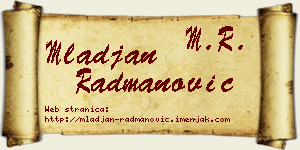Mlađan Radmanović vizit kartica